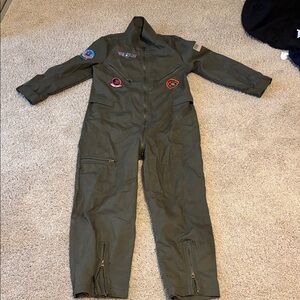 Green Flight Suit with Patches
